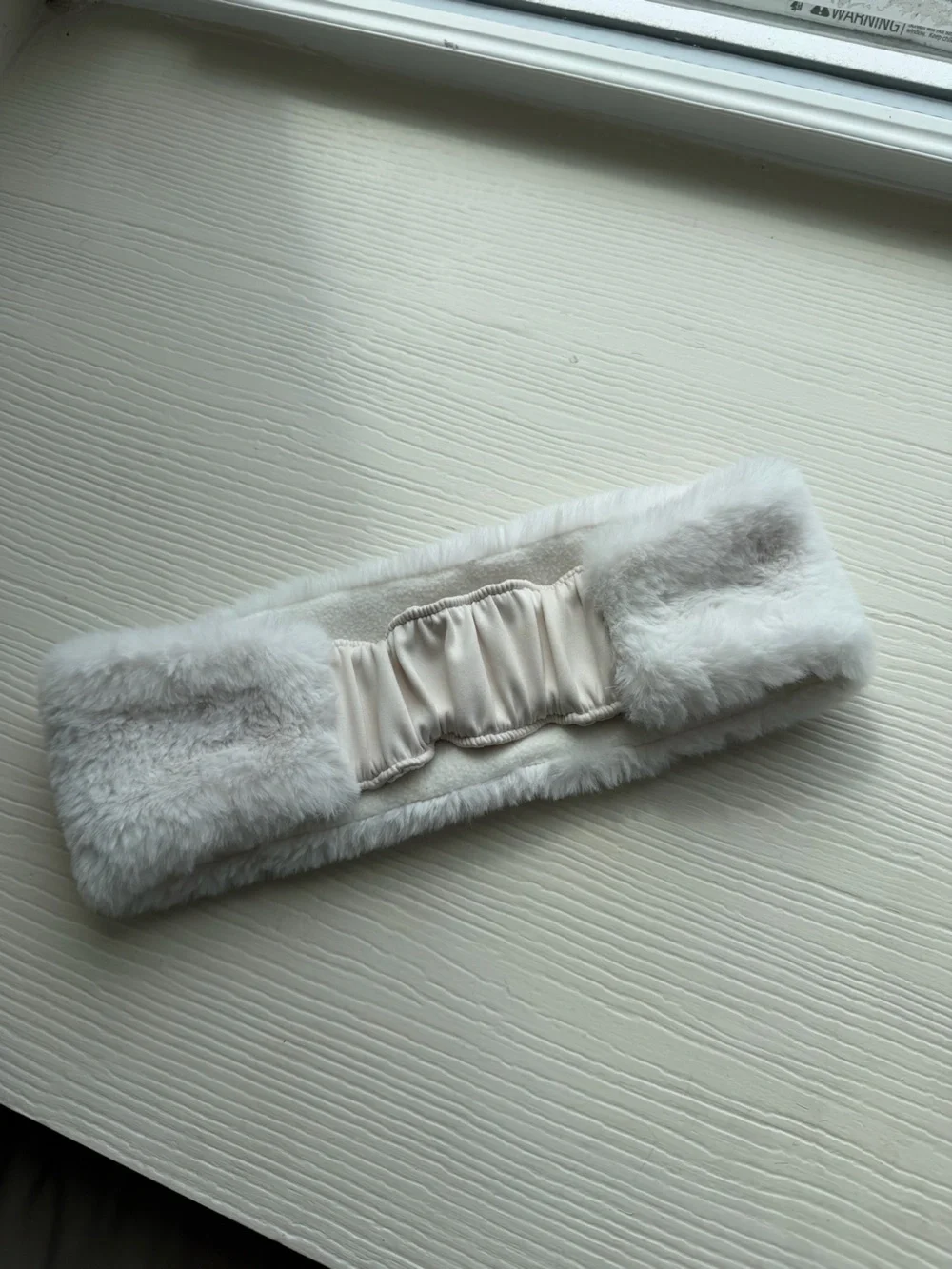ALO Yoga White Faux Fur Ear Warms